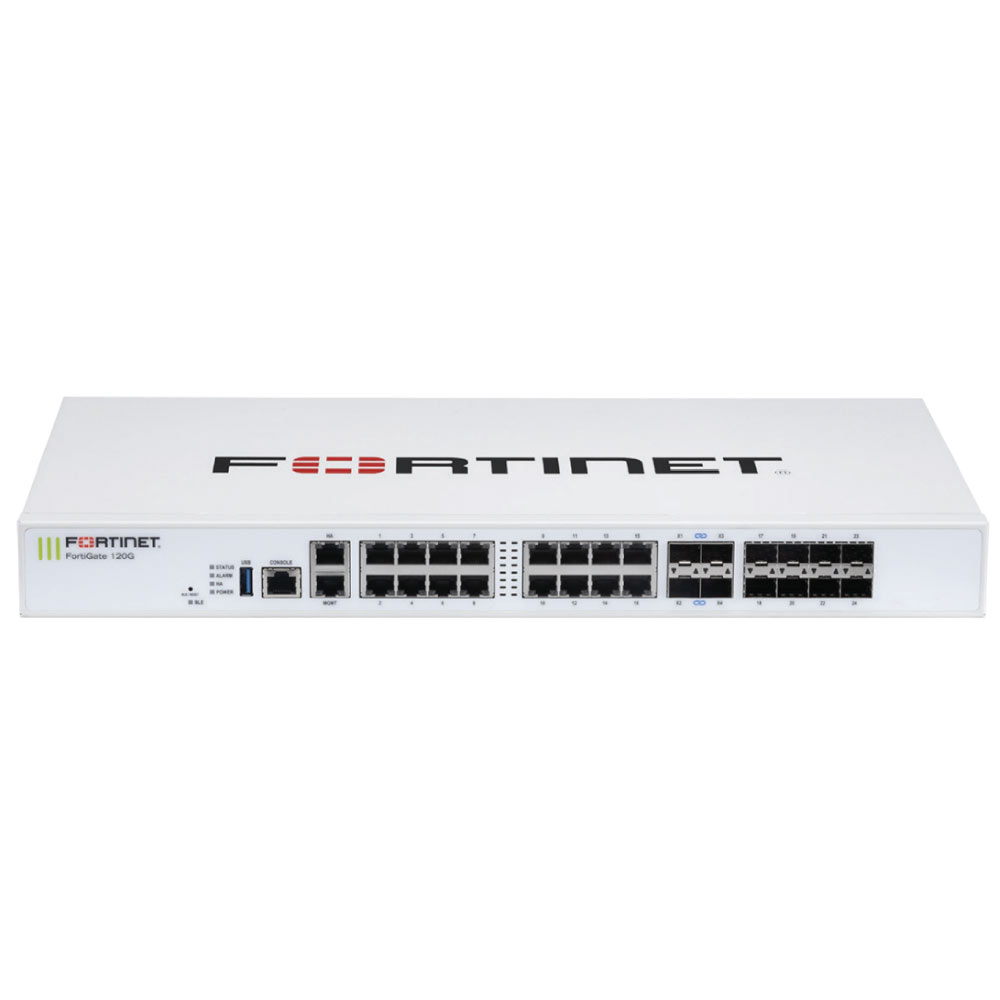 FortiGate-120G Hardware plus 3 Year FortiCare Premium and FortiGuard U