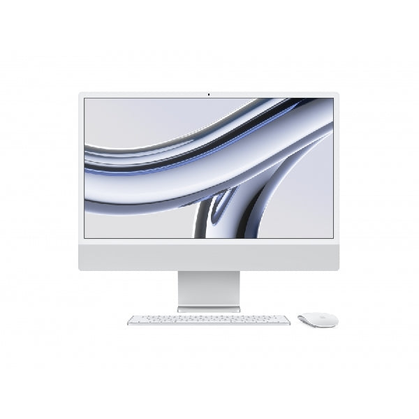 IMAC 24 RETINA 4.5K/CHIP M3 DE APPLE CPU 8 NUCLEOS Y GPU 10 NUCLEOS/8GB/512GB SSD/2 THUNDERBOLT 4/ 2 USB 3/GIGABIT ETHERNET/MAGIC KEYBOARD CON TOUCH ID/PLATA